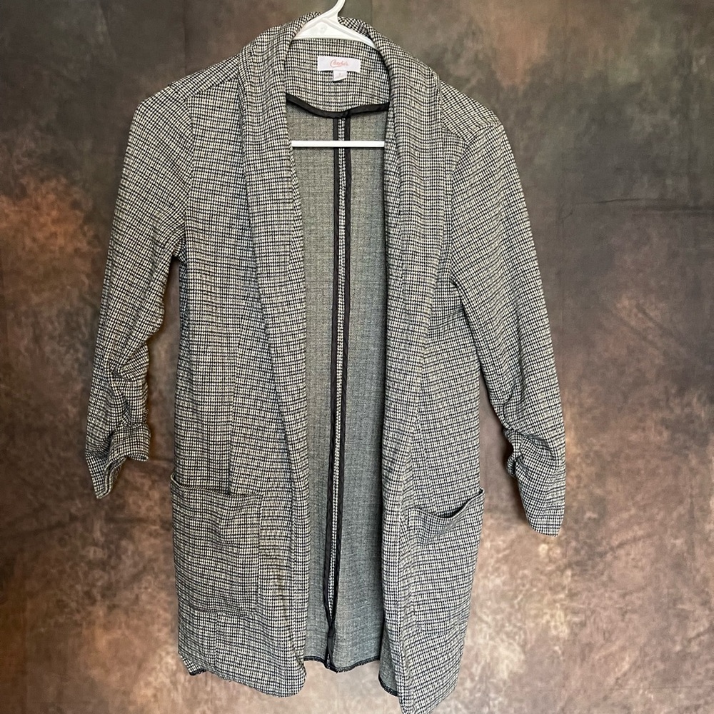 Candie's Black and White Checkered Blazer